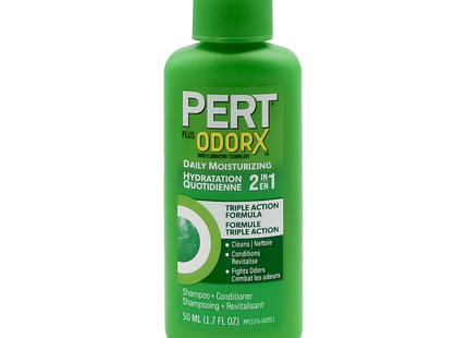 PERT - Shampoing et Revitalisant 2-en-1 anti-odeurs - Format voyage | 50 mL