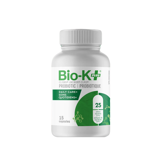 Bio-K+ - Daily Care Probiotic 25B CFU | 15 Capsules