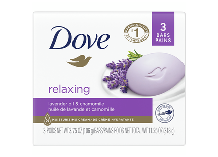 Dove - Relaxing Lavender Oil & Chamomile Moisturizing Bar | 3 Bars