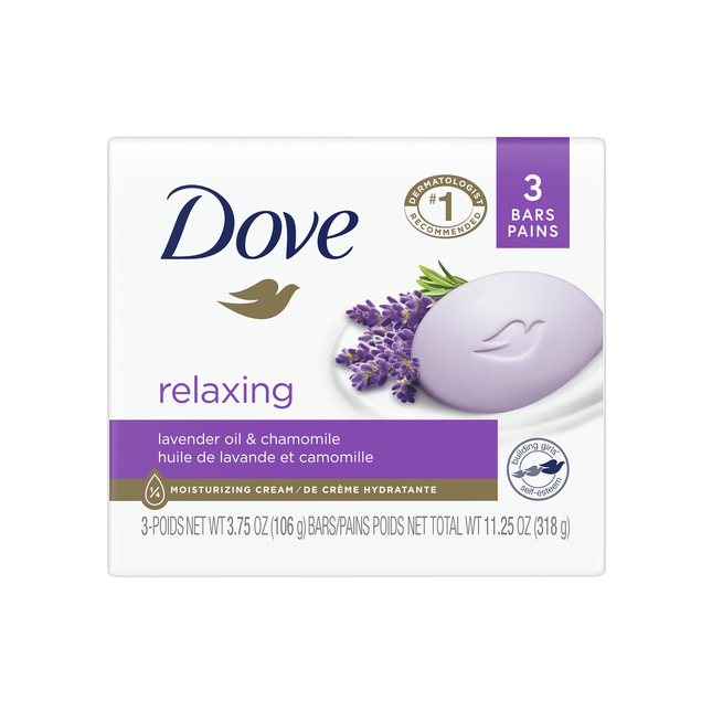 Dove - Relaxing Lavender Oil & Chamomile Moisturizing Bar | 3 Bars