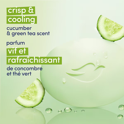 Dove - Cool Moisture Beauty Bar, Cucumber & Green Tea Scent | 3 x 106 g