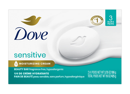 Dove - Beauty Bar, Sensitive Skin Fragrance Free | 3 x 106 g