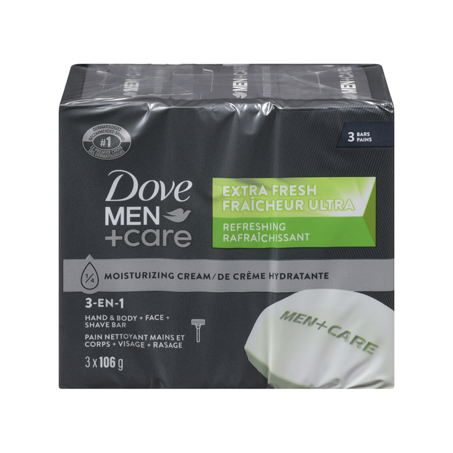 Dove - Men+Care Extra Fresh Body & Face Bar | 3 x 106 g