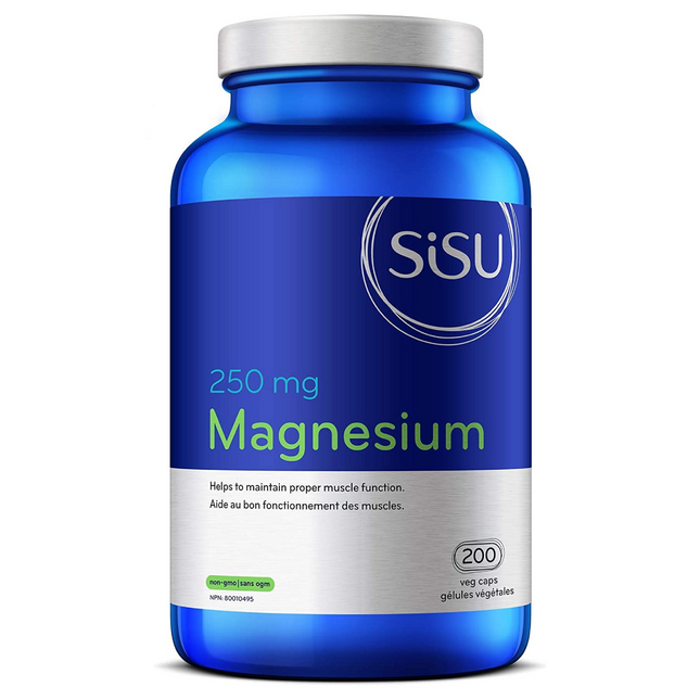 SISU - Magnesium 250 MG | 100 - 200 Vegetarian Capsules