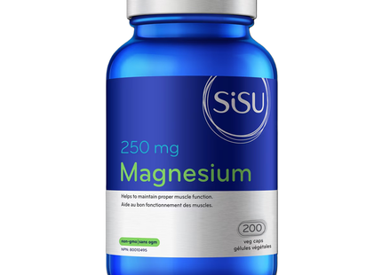 SISU - Magnesium 250 mg | 100 - 200 Vegetarian Capsules