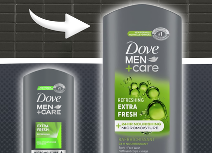 Dove - Men+Care Refreshing Face & Body Wash - Extra Fresh | 400 mL