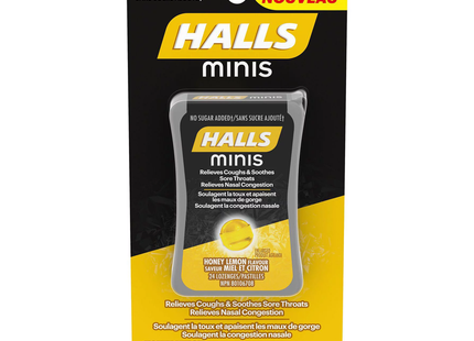 Halls Minis - No Sugar Added - Honey Lemon Flavour | 24 Lozenges