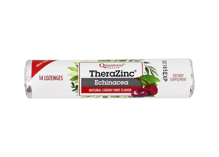 Quantum Health TheraZinc Echinacea Lozenges - Natural Cherry-Mint | 14 Lozenges