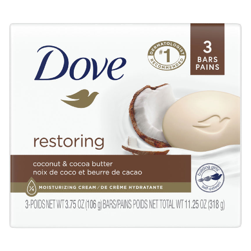 Dove - Restoring - Coconut & Cocoa Butter With Moisturizing Cream | 3 Bars X 106 g