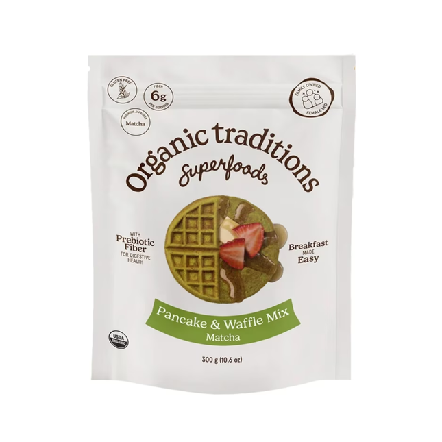 Organic Traditions - Pancake And Waffle Mix, Matcha | 300 g