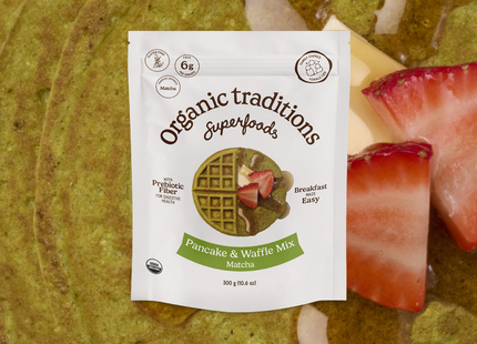 Organic Traditions - Pancake And Waffle Mix, Matcha | 300 g
