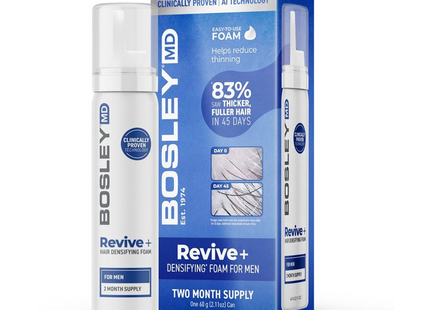 Bosley - Revive+ Hair Densifying Foam For Men | 2 month Supply - 60 g