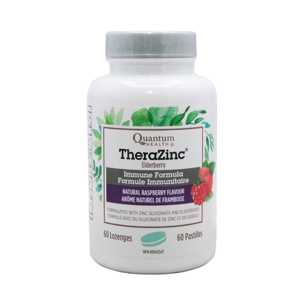 Quantum Health - TheraZinc Sureau Formule Immunitaire - Framboise | 60 pastilles