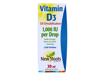 New Roots - Vitamin D3 1,000 IU Per Drop | 30 ml*