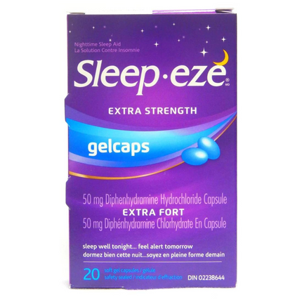 Sleep Eze - Extra Strength Gel Caps | 20 Soft Gel Capsules