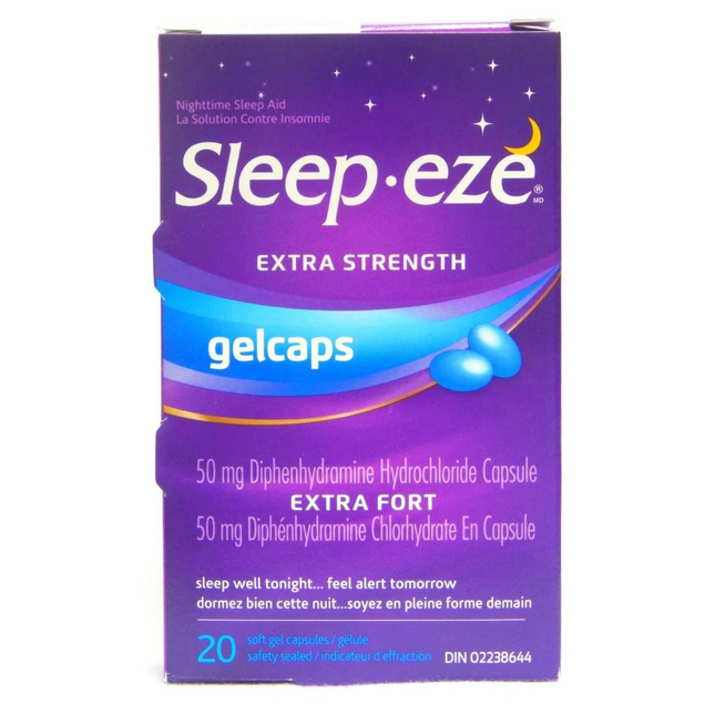 Sleep Eze - Extra Strength Gel Caps | 20 Soft Gel Capsules