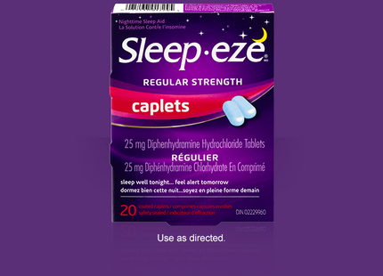 Sleep Eze Regular Strength Caplets | 20 Coated Caplets