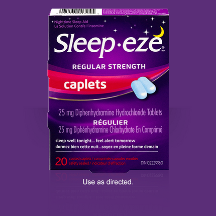 Caplets Sleep Eze à force régulière | 20 caplets enrobés