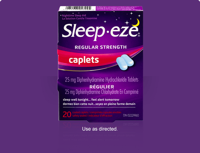 Sleep Eze Regular Strength Caplets | 20 Coated Caplets