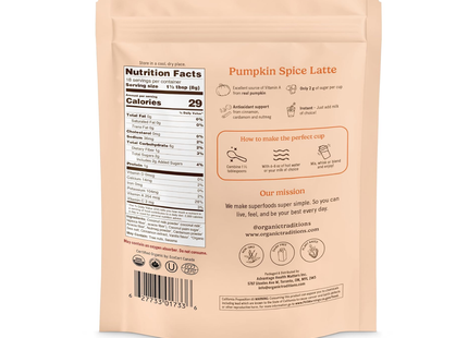 Organic Traditions - Pumpkin Spice Latte | 150 g