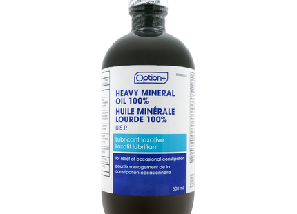Option+ Heavy Mineral Oil - Oral Lubricant Laxative | 500 mL