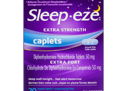 Sleep-Eze - Comprimés extra-forts pour le sommeil nocturne | 20 Caplets enrobés