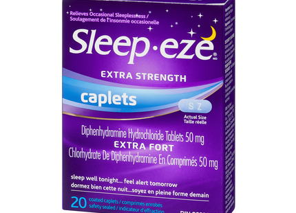 Sleep-Eze - Comprimés extra-forts pour le sommeil nocturne | 20 Caplets enrobés