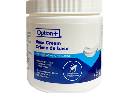 Option+ Base Cream for Relief of Dry Skin | 450 g
