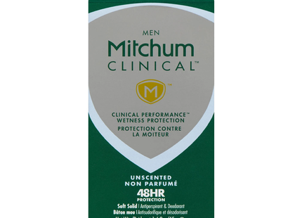 Mitchum Clinical Men - Antisudorifique et déodorant doux et solide | 45g