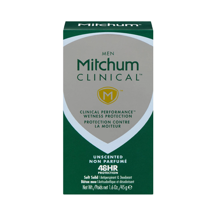 Mitchum Clinical Men - Antisudorifique et déodorant doux et solide | 45g