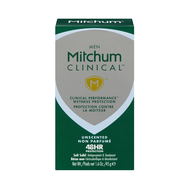 Mitchum Clinical Men - Antisudorifique et déodorant doux et solide | 45g