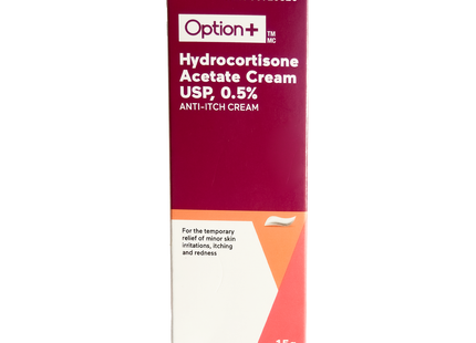 Option+ Crème d'acétate d'hydrocortisone 0,5 % | 15g