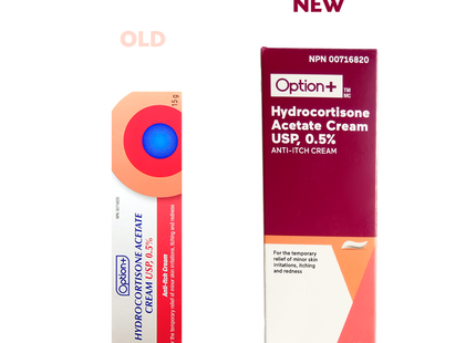 Option+ Crème d'acétate d'hydrocortisone 0,5 % | 15g