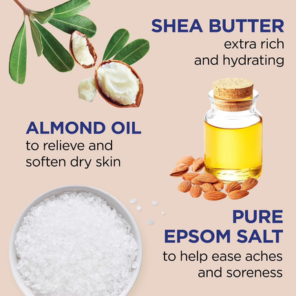 Dr Teal's - Shea Butter & Almond Oil Pure Epsom Salt Soaking Solution | 1.36 kg