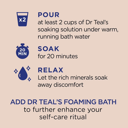 Dr Teal's - Shea Butter & Almond Oil Pure Epsom Salt Soaking Solution | 1.36 kg