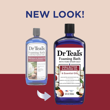 Dr Teal's - Shea Butter & Almond Oil Foaming Bath with Pure Epsom Salt | 1 L
