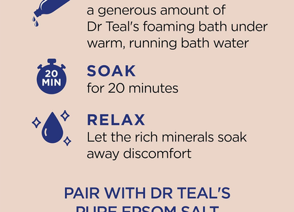 Dr Teal's - Shea Butter & Almond Oil Foaming Bath with Pure Epsom Salt | 1 L