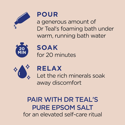 Dr Teal's - Shea Butter & Almond Oil Foaming Bath with Pure Epsom Salt | 1 L