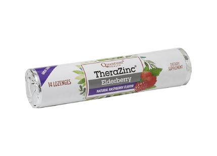 Quantum Health TheraZinc Pastilles à l'échinacée - Framboise naturelle | 14 pastilles