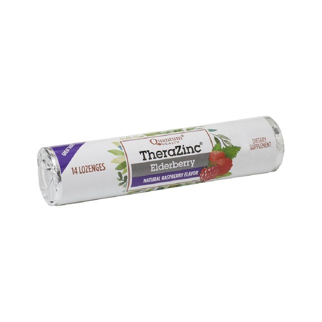 Quantum Health TheraZinc Pastilles à l'échinacée - Framboise naturelle | 14 pastilles