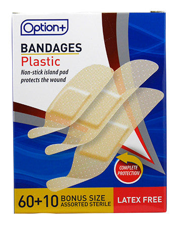 Option+ Plastic Bandages | 70 Count