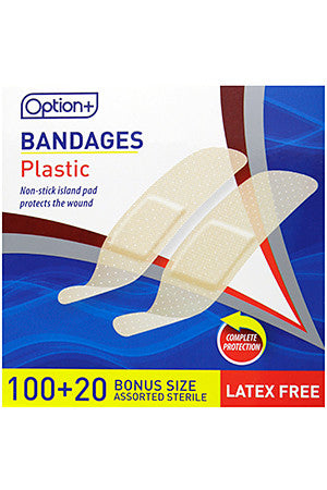 Option+ Plastic Bandages | 120 Count