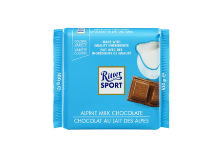 Ritter Sport - Barre de chocolat au lait alpin | 100g