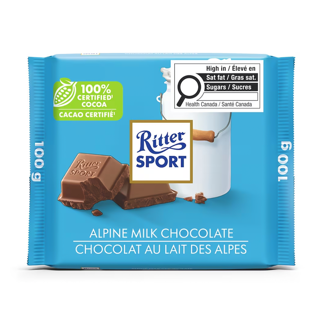 Ritter Sport - Alpine Milk Chocolate Bar | 100 g