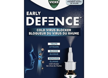 Vicks - Spray nasal bloqueur de virus du rhume Early Defense | 15 ml