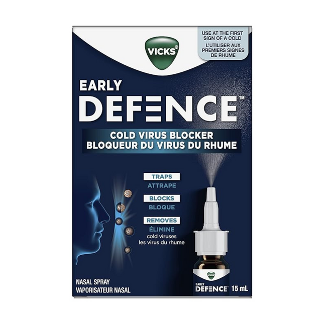 Vicks - Spray nasal bloqueur de virus du rhume Early Defense | 15 ml