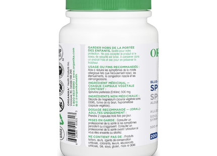 Organika - Blue Green Algae Spirulina 500 mg | 200 Tablets