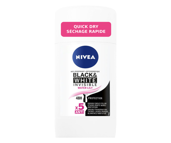 nivea black and white invisible water lily Nivea - Black & White Invisible Anti Perspirant, Water Lily