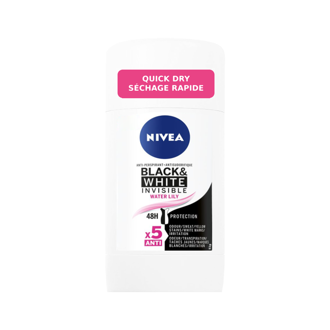 Nivea - Anti-transpirant invisible Black & White, Nénuphar | 51 g
