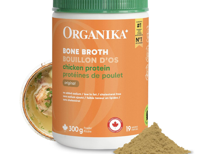 Organika - Chicken Bone Broth Protein Powder, Original | 300 g